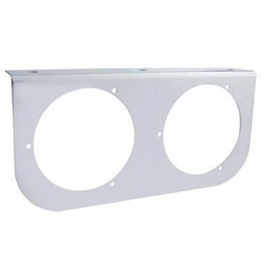 Stainless Steel Light Bracket W/ Two 4" Light Cutouts