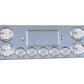 Stainless Steel Rear Center Panel With 4 X & 5 2 1/2 Clear Leds License Leds. ( Tled-F4R Tled-F2Hr Tbez-4Ch4 Tbez-2Hch4 Tb-C7W) - Lighting