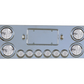 Stainless Steel Rear Center Panel With 4 X & 6 2 Clear Leds License (Tled-48Cr Tbez-4Ch4 Tled-2Tr And Tbez-2Ch4) - Lighting Accessories