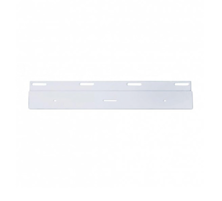 Stainless Steel Top Mud Flap Plate - 17" Light Bar Cutout