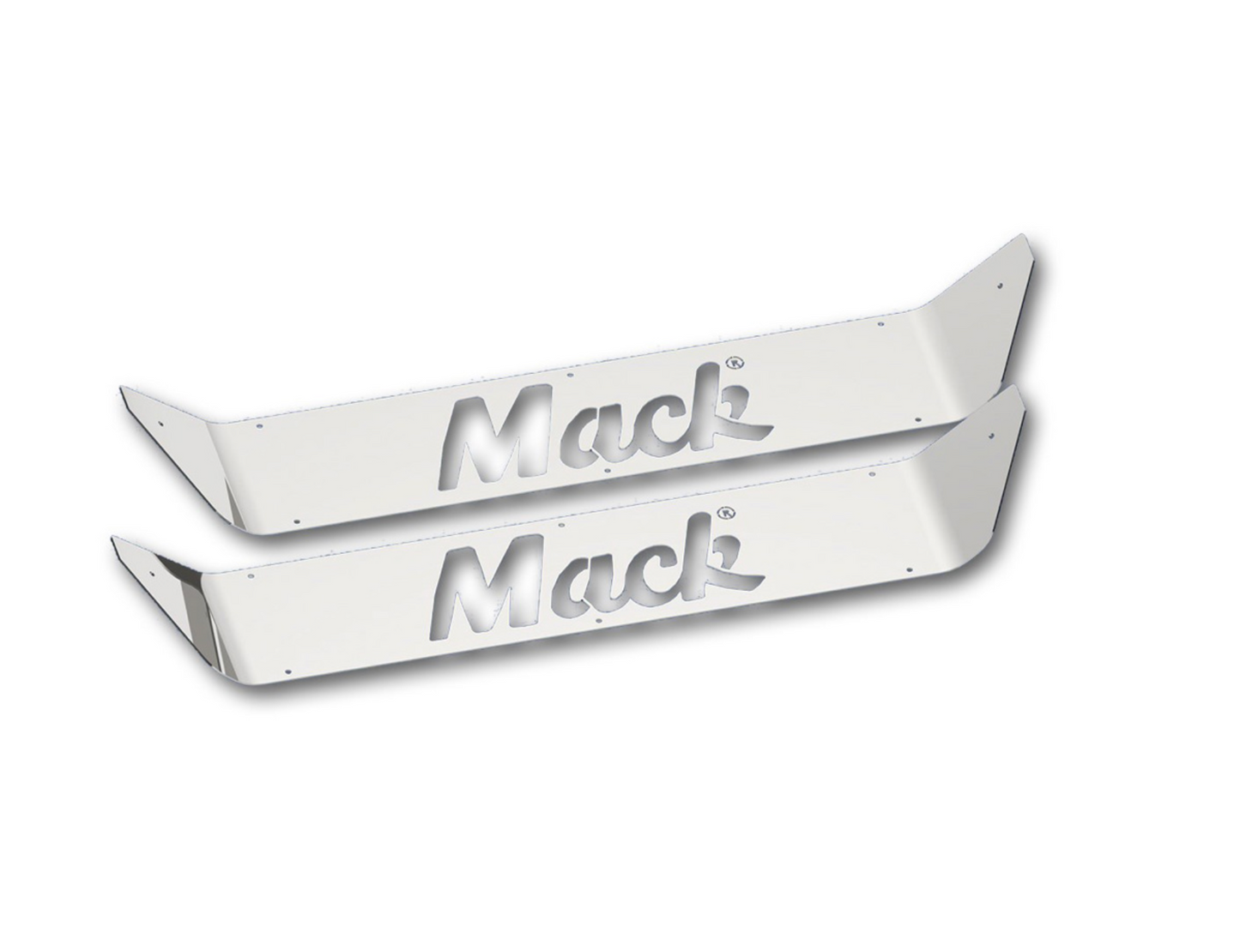 STAINLESS UPPER SCUFF PANEL WITH LOGO FOR MACK CH/CL