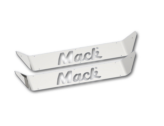 STAINLESS UPPER SCUFF PANEL WITH LOGO FOR MACK CH/CL