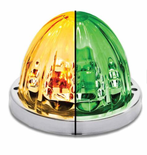 Star Burst Series Amber Clearance & Marker to Green Auxiliary Watermelon LED Light – 19 Diodes