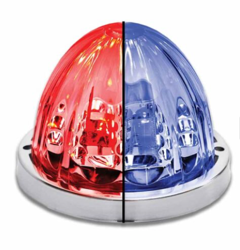 Star Burst Series Red Clearance & Marker to Blue Auxiliary Watermelon LED Light – 19 Diodes