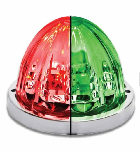 Star Burst Series Red Clearance & Marker to Green Auxiliary Watermelon LED Light – 19 Diodes