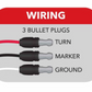 Star Burst Series Red Clearance & Marker to Purple Auxiliary Watermelon LED Light – 19 Diodes