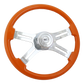 Steering Wheel 18" Orange 4 Spoke