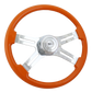 Steering Wheel 18" Orange 4 Spoke