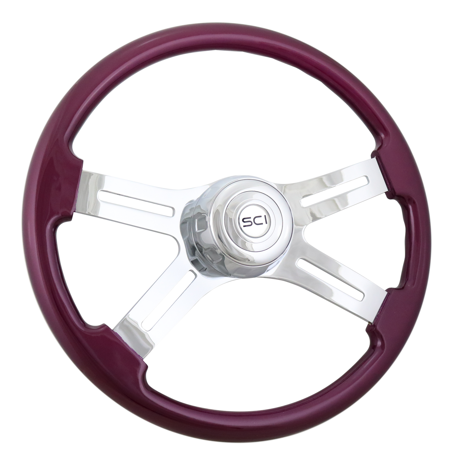 Steering Wheel 18'' Painted Wood Purple Steering Wheel