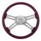 Steering Wheel 18" Painted Wood Purple Steering Wheel