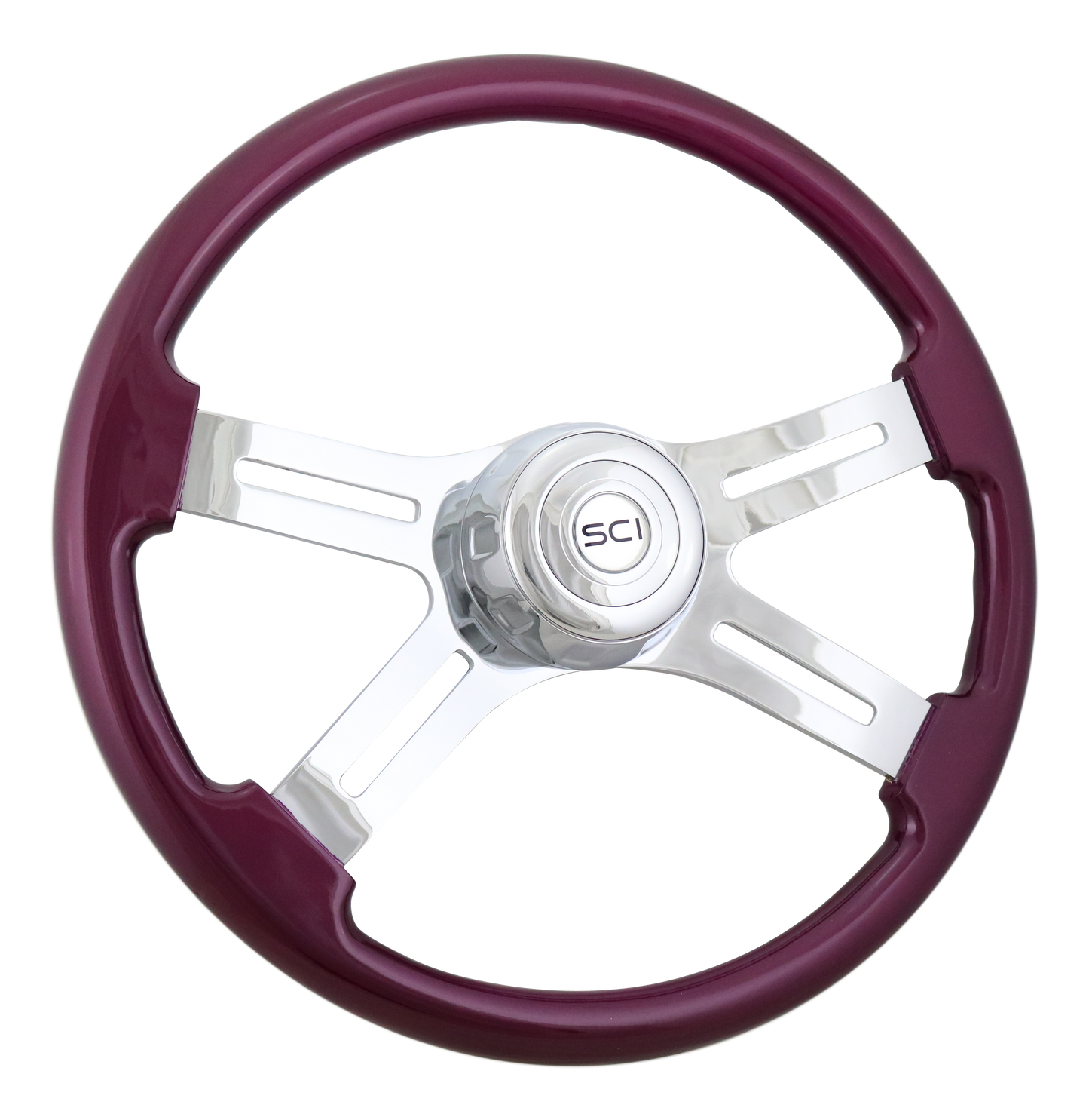 Steering Wheel 18" Painted Wood Purple Steering Wheel