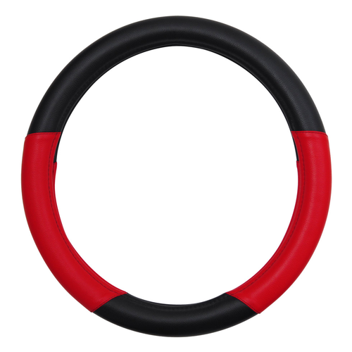 Steering Wheel Cover Commando 18" (Black/Red)