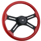 Steering Wheel Onyx Classic Viper Red. 18" Classic Viper Red Painted Wood Rim w/ Resin Overcoat