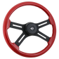 Steering Wheel Onyx Classic Viper Red. 18" Classic Viper Red Painted Wood Rim w/ Resin Overcoat