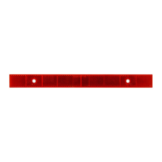 Stick-On Reflector Strip w/ Adhesive Backing & 2 Screw Mount - Red