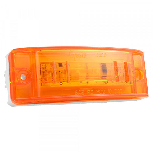 SuperNova® Sealed Rectangular Turtleback® II LED Clearance Marker Lights. Amber