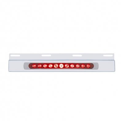 Top Mud Flap Light Bracket W/ 11 Red Led 17" Light Bar W/ Bezel - Red