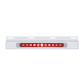 Stainless Top Mud Flap Plate W/ 11 Led Light Bar & Bezel - Red Led/red Lens - Lighting Accessories