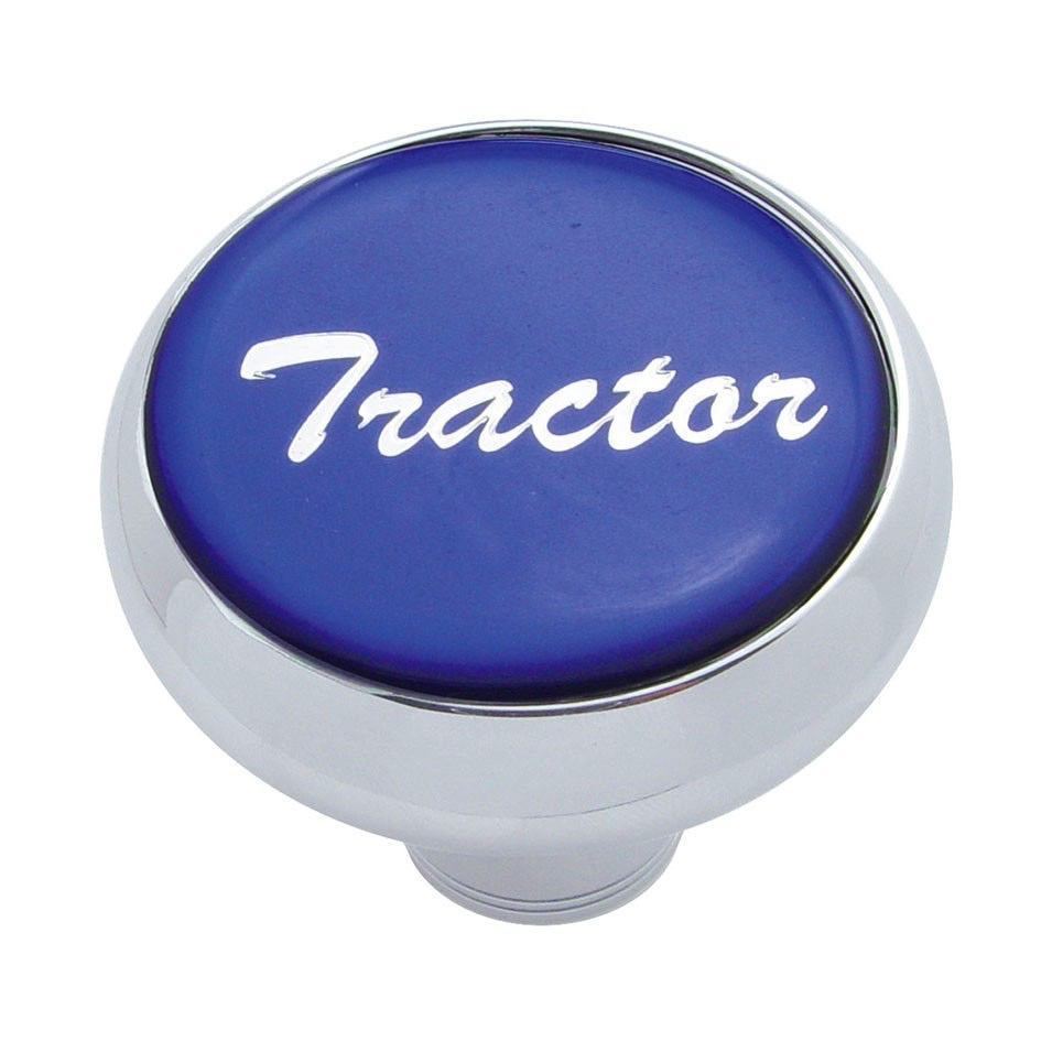 Tractor Deluxe Air Valve Knob - Blue Glossy Sticker Cab Interior