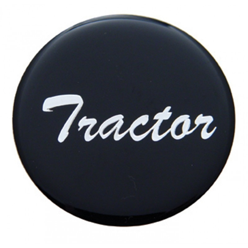 Tractor Glossy Air Valve Knob Sticker Only - Black - Cab Interior