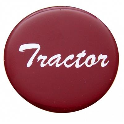 Tractor Glossy Air Valve Knob Sticker Only - Red