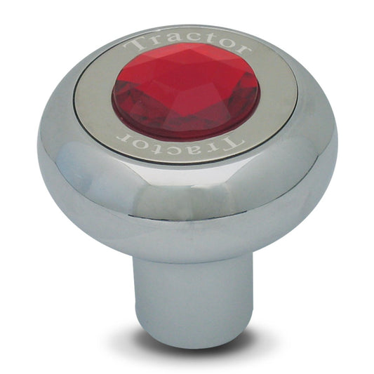 Tractor Screw-In Air Valve Control Knobs With Crystal - Red