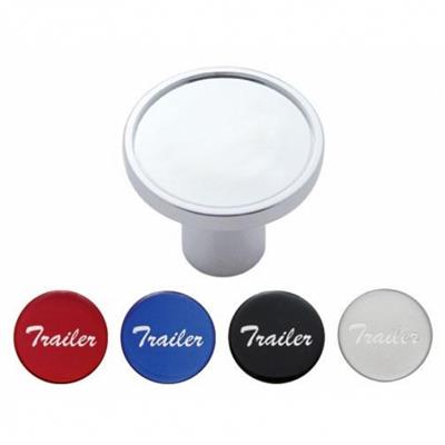 Trailer" Chrome Aluminum Screw-On Air Valve Knob With Multi Color