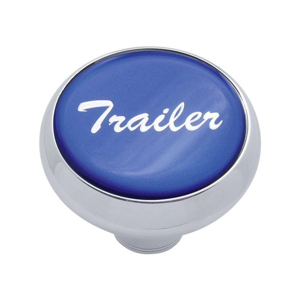 Trailer Deluxe Air Valve Knob - Blue Glossy Sticker Cab Interior