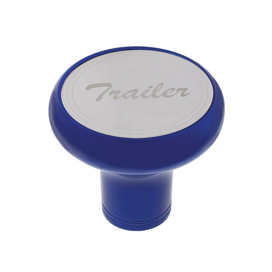 ''Trailer'' Deluxe Aluminum Screw-On Air Valve Knob w/ Stainless Plaque