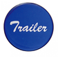 Trailer Glossy Air Valve Knob Sticker Only - Blue - Cab Interior