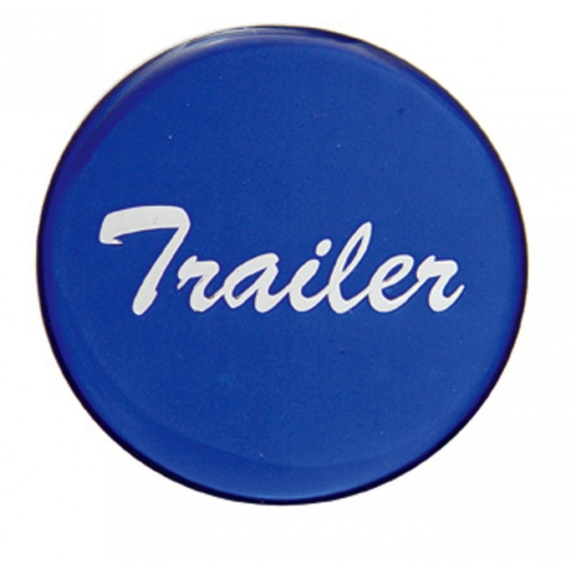 Trailer Glossy Air Valve Knob Sticker Only - Blue - Cab Interior