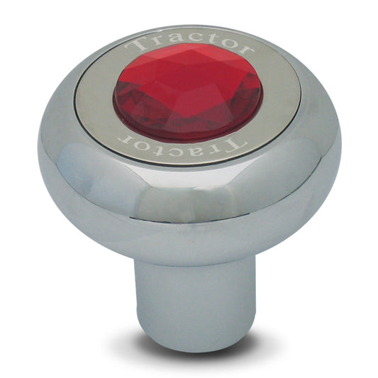 Trailer Screw-In Air Valve Control Knobs With Crystal - Red