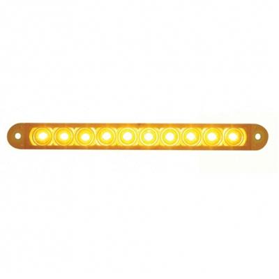 Truck City Chrome & Parts - 10 LED 6 1/2'' Turn Signal Light Bar - Amber LED/Amber Lens (Bulk)