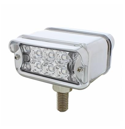 Truck City Chrome & Parts - 10 LED Dual Function Reflector Double Face Light With Visor - T-Mount