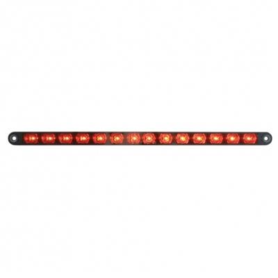 Truck City Chrome & Parts - 14 LED 12" Auxiliary strip Light - Red LED/Chrome Lens (Bulk)