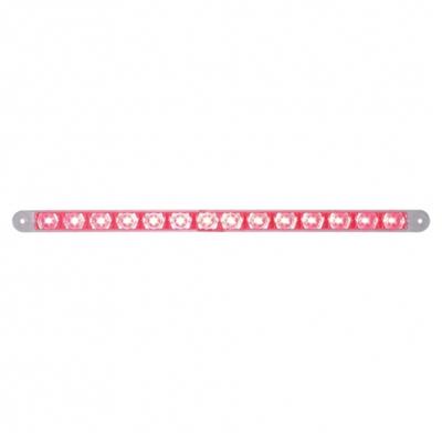 Truck City Chrome & Parts - 14 LED 12" Flush Mount S/T/T Light - Red/ Clear Lens