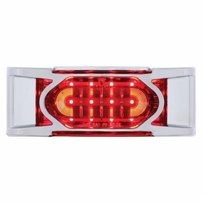 Truck City Chrome & Parts - 16 LED Reflector Light (Clearance/Marker) With Chrome Bezel - Red