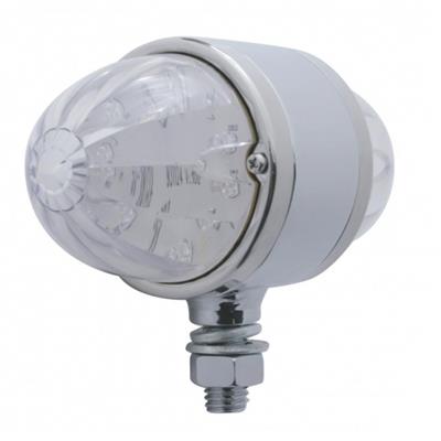 Truck City Chrome & Parts - 17 LED Watermelon Double Face Light - Amber & Red LED/Clear Lens.