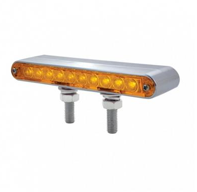 Truck City Chrome & Parts - 20 LED 6-1/2'' Double Face Light Bar - Amber & Red LED/Amber & Red Lens