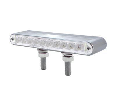 Truck City Chrome & Parts - 20 LED 6-1/2'' Double Face Light Bar - Amber & Red LED/Clear Lens