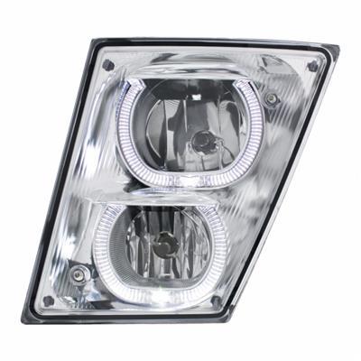 Truck City Chrome & Parts - 2003 + Volvo VN/VNL Fog/Driving Light w/ White LED Light Bar - Driver