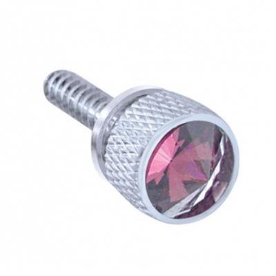 Truck City Chrome & Parts - Chrome 2007 + Freightliner Cascadia Dash Screw W/ Diamond - Purple