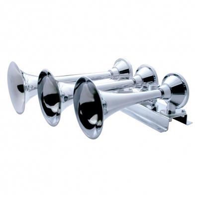 Truck City Chrome & Parts - 3 Trumpet Horizontal Chrome Train Horn - Right