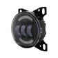 4 1/4 Black Round LED Fog Light with LED Position Light Bar for Peterbilt 579/587 & Kenworth T660 Series Lighting & Accessories