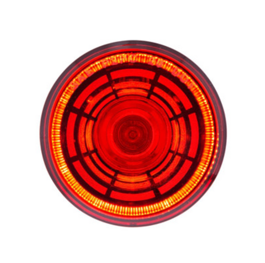 Truck City Chrome & Parts - 4 LED 2" Round Abyss Light (Clearance/Marker) - Red LED/Red Lens