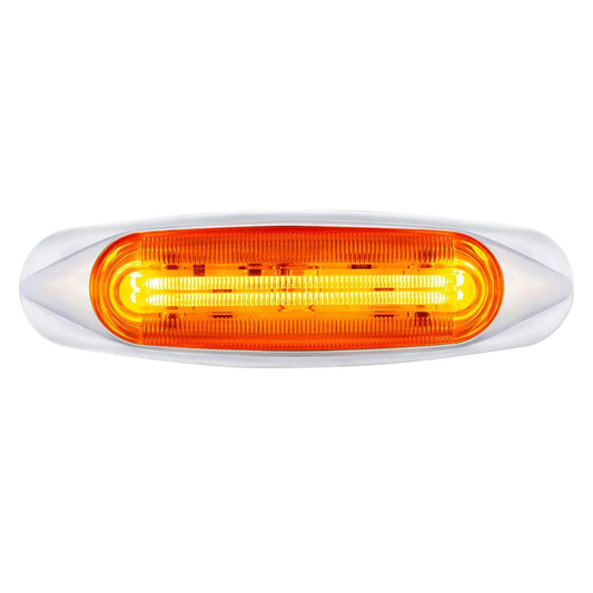 Truck City Chrome & Parts - 4 LED Light Track Clearance/Marker Lights Amber/Amber