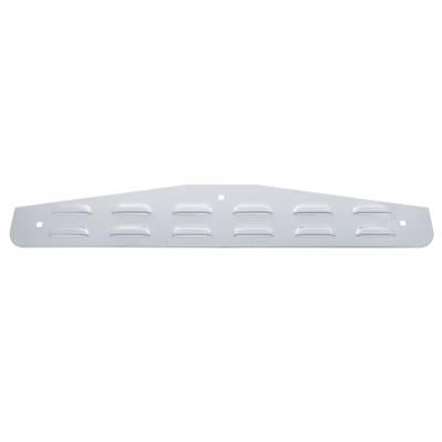 Truck City Chrome & Parts - 4" x 24" Stainless Louvered Bottom Mud Flap Plate - Bolt Thru