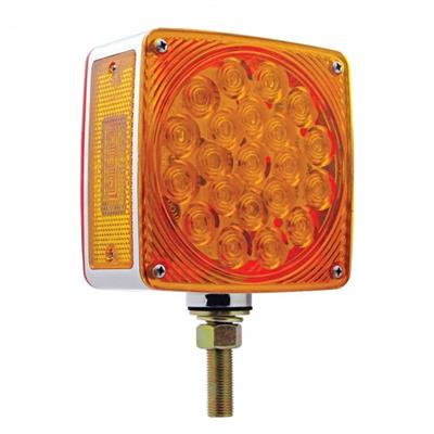 Truck City Chrome & Parts - 45 LED Double Face Turn Signal - Amber/Red Lens - Passenger