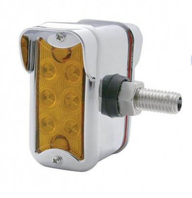Truck City Chrome & Parts - 6 LED Dual Function T Mount Double Face Light W/ Vertical Visor - Amber