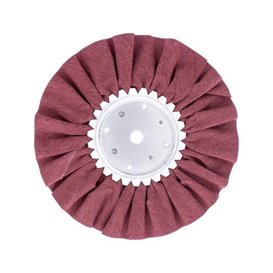 Truck City Chrome & Parts - 8" Red Tough/Hard Buffing Pad - 16 5/8 Ply. & 1/2" Arbor